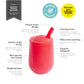 Ezpz Mini Cup + Straw Training System - 9 Months+ (Coral) - 100% Silicone Training Cup For Infants + Toddlers - Designed By A Pe