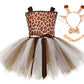 Tutu Dreams Jungle Safari Party Giraffe Costume Toddler Girls Brown Animal Tutu Outfits Birthday Halloween Carnival (Giraffe)