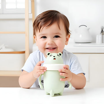 BLLUEX Baby Stainless Steel Sipper Cup 300ml with Handles | BPA Free | Leak Proof Toddler Training Cup | Food Grade Steel Inner 