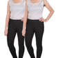 LOVO Comfy Black Leggings for Girls Soft Cotton Material, Perfect for Everyday Wear (11 Years  12 Years, 2)