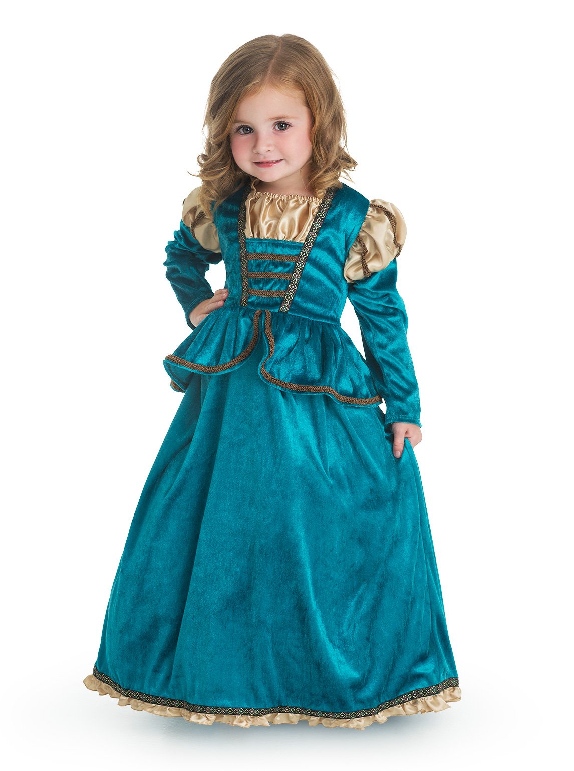 Little Adventures Medieval Princess Dress Up Costume (Small Age 1-3) - Machine Washable Child Pretend Play And Party Dress With