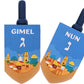 The Dreidel Company Extra Large Jerusalem Wood Dreidels, Let'S Play The Hanukkah Game, Instructions Included (4-Pack)