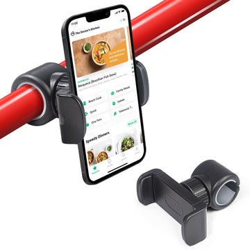 Stroller And Shopping Cart Phone Holder - Non-Slip 360 Degree Mount With Clamp For Baby - Fits All Phone Types, Black