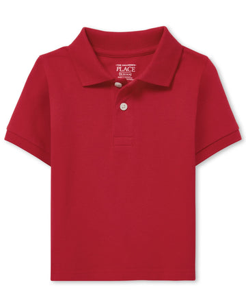 The Childrens Place baby boys and Toddler Uniform Pique Polo Shirt, Classic Red, 6-9 Months US