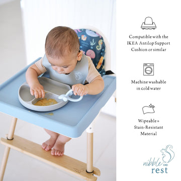 Nibble And Rest Highchair Cushion Cover For Inflatable Cushion, Compatible For Ikea Antilop Highchair, High Chair Accessories St