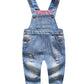 Kidscool Space Baby & Little Boys/Girls Blue & Black Denim Overalls,Blue,12-18 Months