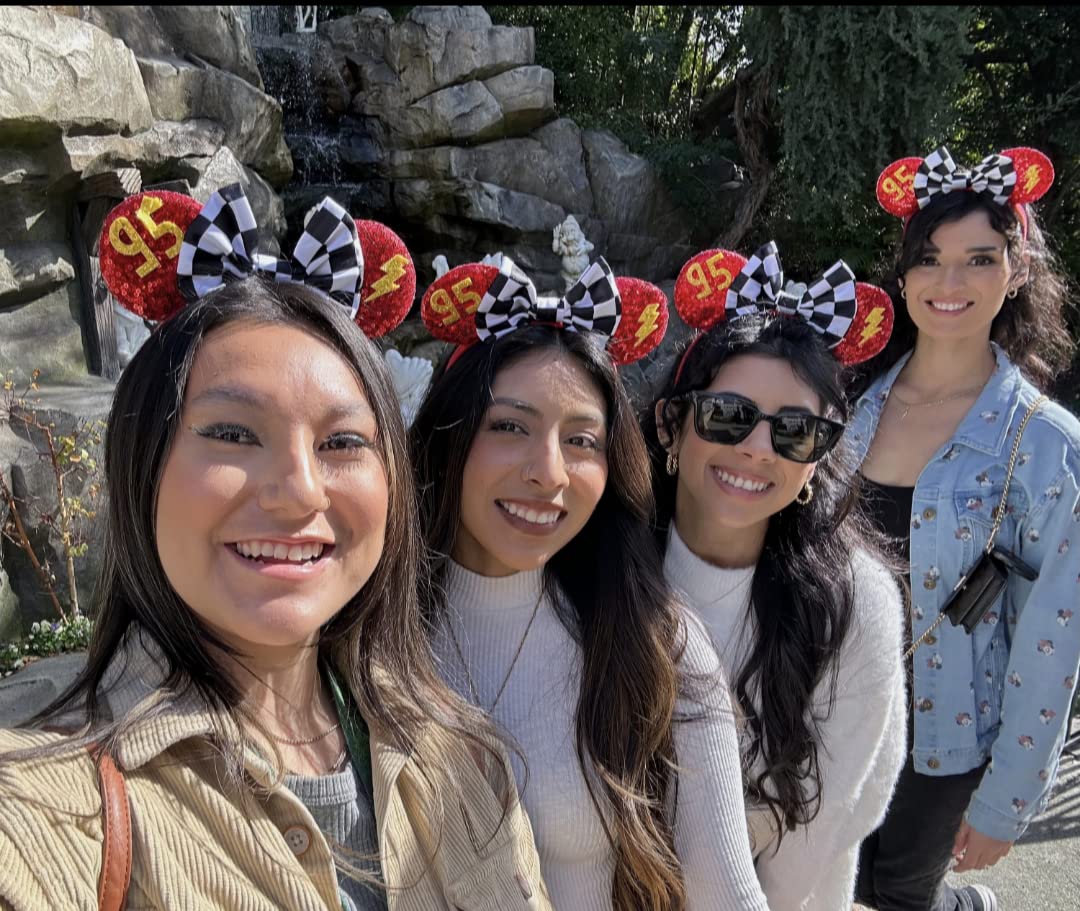 Clgift Iridescent Minnie Ears, Pick Your Color: Silver, Gold, Blue, Rainbow Sparkle, Classic Red Sequin (Cars)