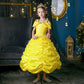 Princess Dresses For Girls Halloween Costumes Princess Belle Costume For Girls Kids 4T 5T(120Cm,E39)