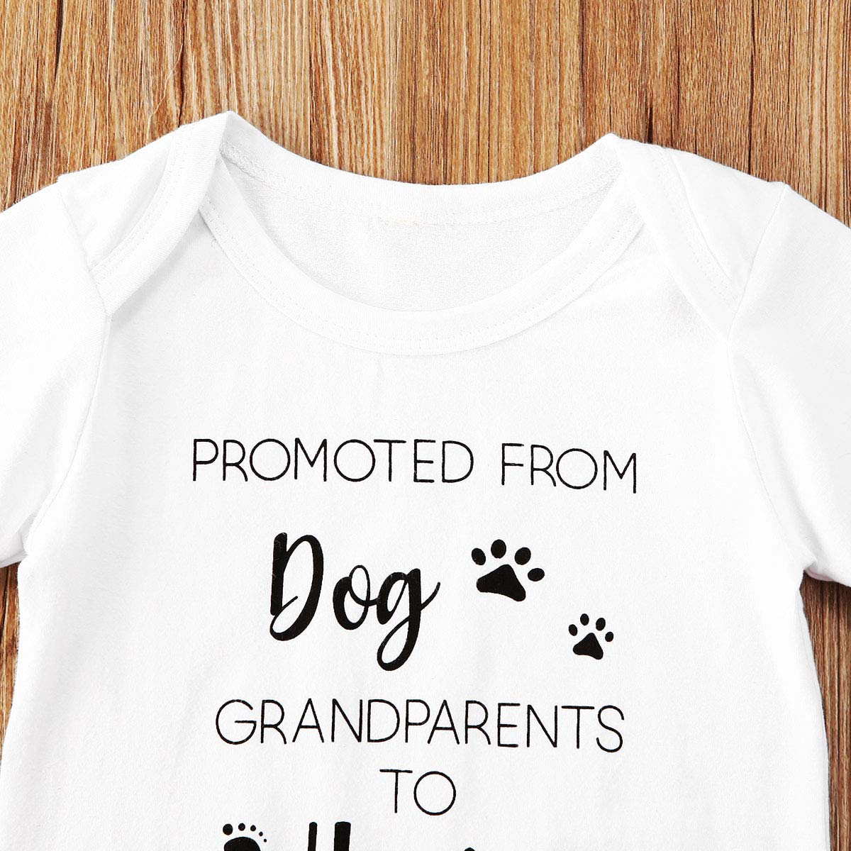 Newborn Baby Got My Mind On My Mommy Paws Funny Bodysuits Rompers Outfits Grey White 0-18M (Z-K Promoted From Dog?Grandparents S