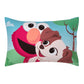Sesame Street Furry Friends Blue, Green And Red Elmo And Puppy 4 Piece Toddler Bed Set - Comforter, Fitted Bottom Sheet, Flat To