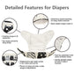 babygoal Reusable Cloth Diapers 6 Pack+6pcs Rayon from Bamboo Inserts+Wet Bag, One Size Adjustable Washable Pocket Nappy Covers