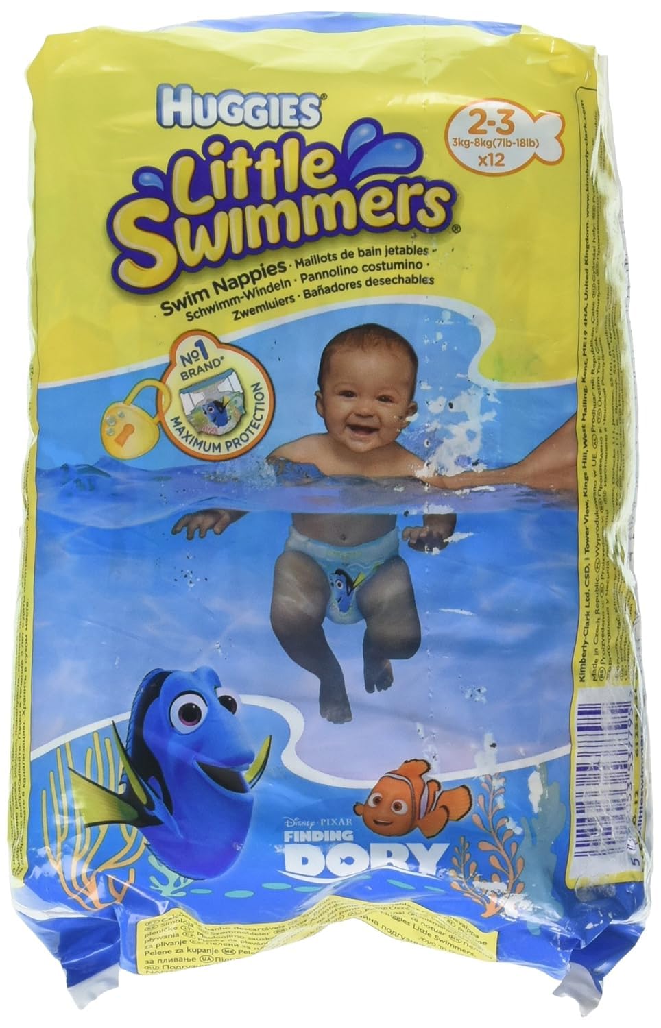 Huggies Little Swimmers Disposable Swim Diapers, X-Small (7Lb-18Lb.), 12-Count