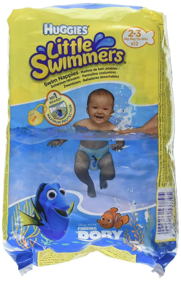Huggies Little Swimmers Disposable Swim Diapers, X-Small (7Lb-18Lb.), 12-Count