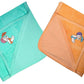 MITWA Enterprises Soft Cotton Baby Hooded Towels  Pack of 2 (Green || Orange)
