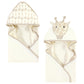 Hudson Baby Unisex Baby Cotton Animal Face Hooded Towel, Modern Giraffe, One Size