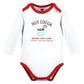 Hudson Baby Unisex Baby Cotton Long-Sleeve Bodysuits, Hot Cocoa, 0-3 Months