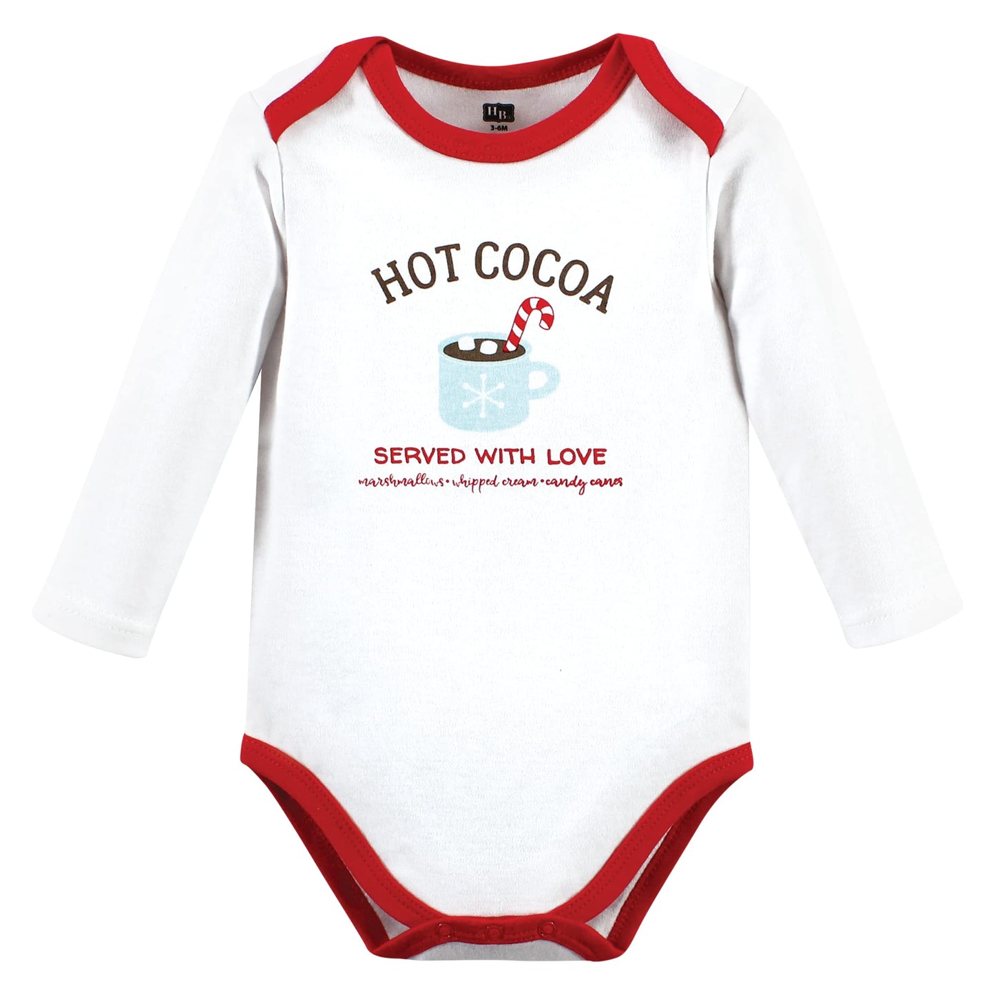 Hudson Baby Unisex Baby Cotton Long-Sleeve Bodysuits, Hot Cocoa, 0-3 Months