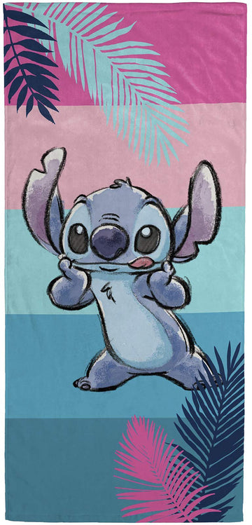 Jay Franco Disney Lilo And Stitch Kids Bath/Pool/Beach Towel - Super Soft & Absorbent Fade Resistant Cotton Towel, Measures 28 X