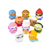 Ten (10) 2 Rubber Bath Toys Animals with Costumes (Sloths in Costume)