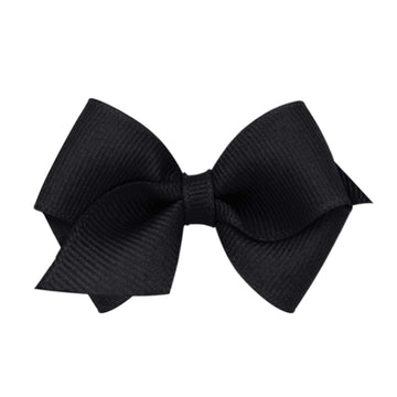 Wee Ones Girls' Classic Grosgrain Hair Bows On A Weestay No-Slip Hair Clip, Handmade, Wee Sized Bow, Black