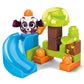 Mega Bloks Peek A Blocks Panda Slide with Big Building Blocks, Building Toys for Toddlers (14 Pieces)