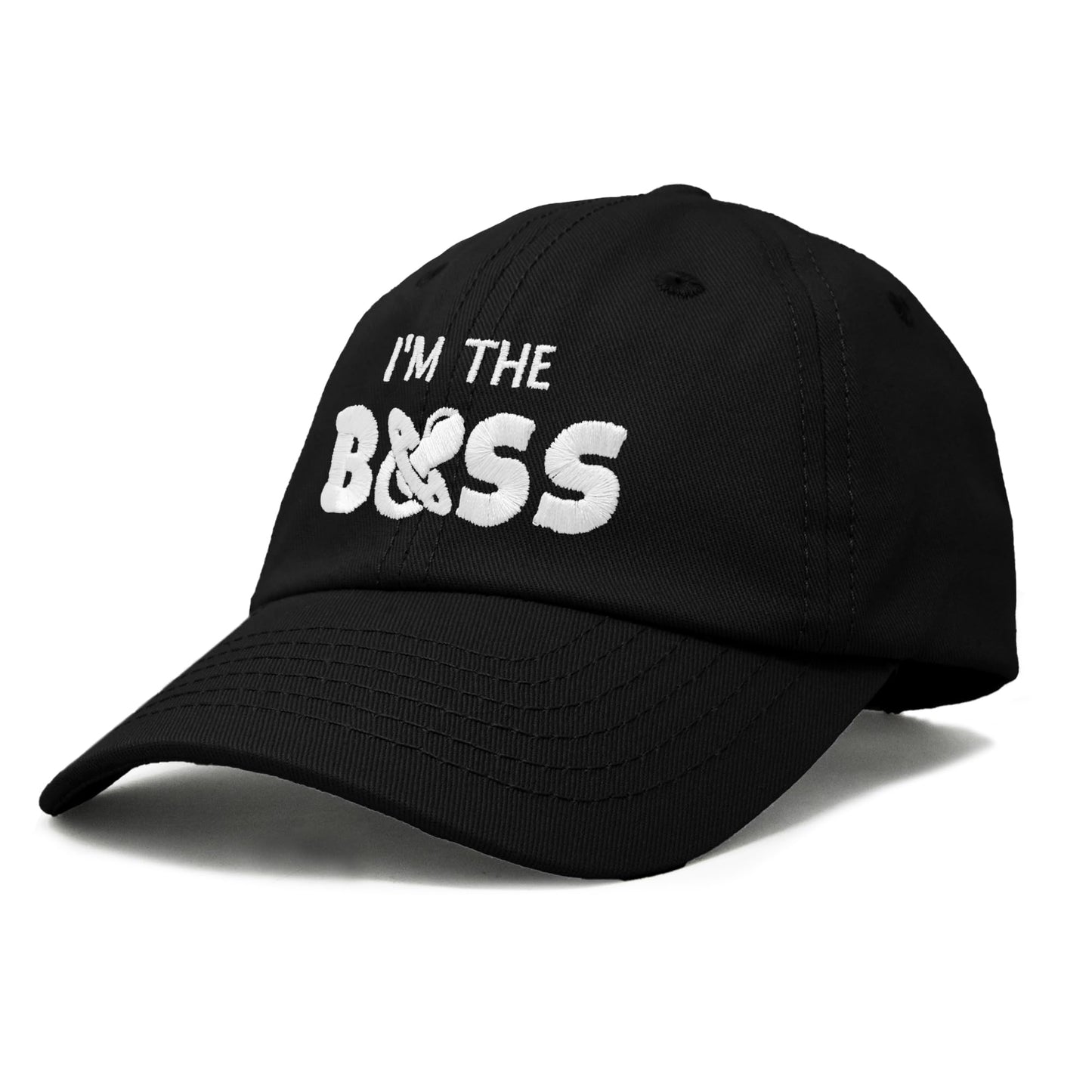 Dalix I'M The Boss Baby Hat Infant Baseball Cap For Baby Girls And Boys In Black