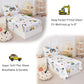 Perfemet Car Printed Toddler Comforter Set, 4 Pieces Toddler Bedding Sets For Boys, Reversible Tractors Pattern Teen Boy Bed In