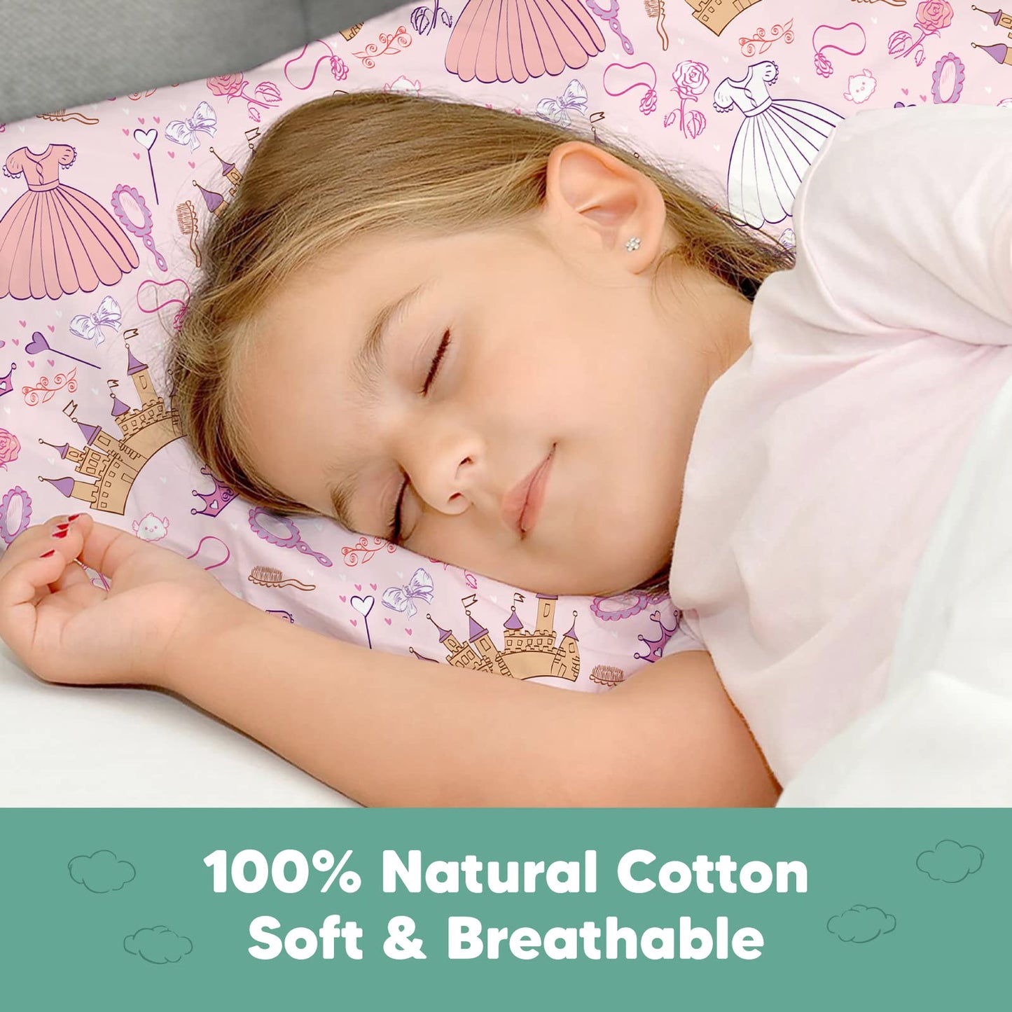 Keababies Toddler Pillowcase For 13X18 Pillow - Organic Toddler Pillow Case For Boy, Kids - 100% Natural Cotton Pillowcase For M