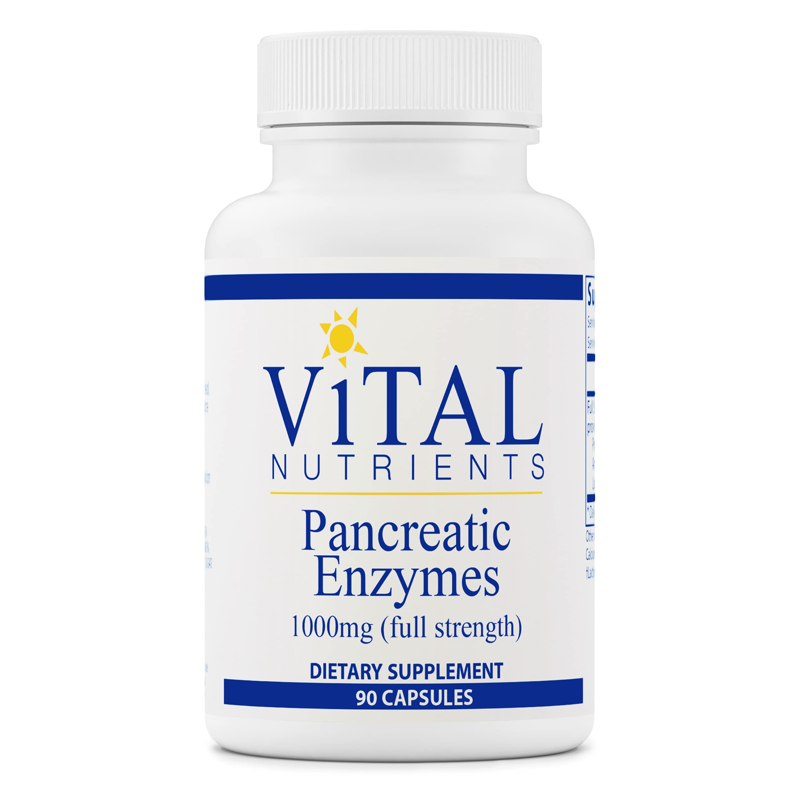 Vital Nutrients Pancreatic Enzymes 1000Mg (Full Strength) - Digestion Supplement