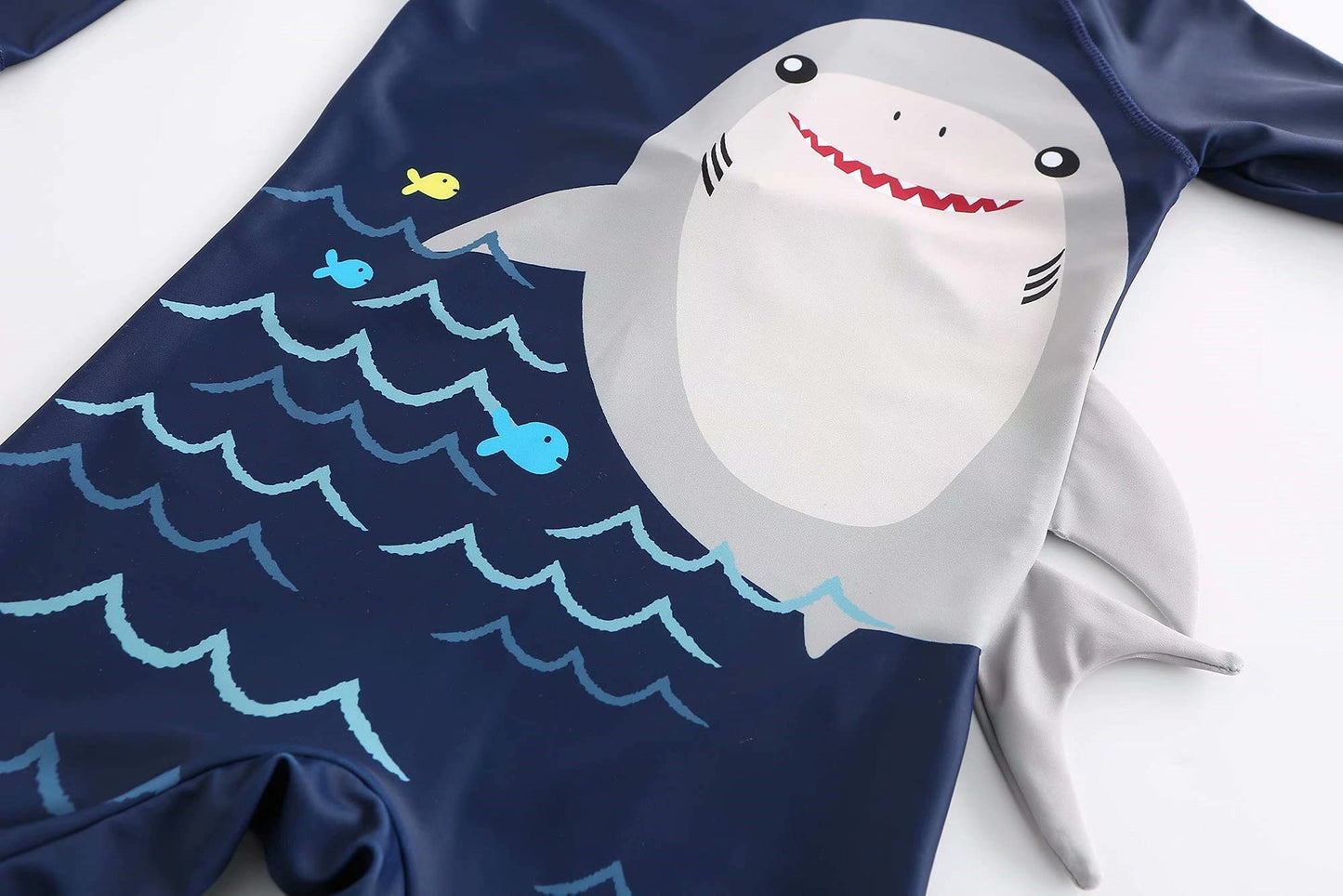 Baby Boys Toddlers Kids Swimsuit One Piece With Sun Hat Rash Guard,Zipper Bathing Surfing Swimwear Upf 50+ Shark 2-3 Years
