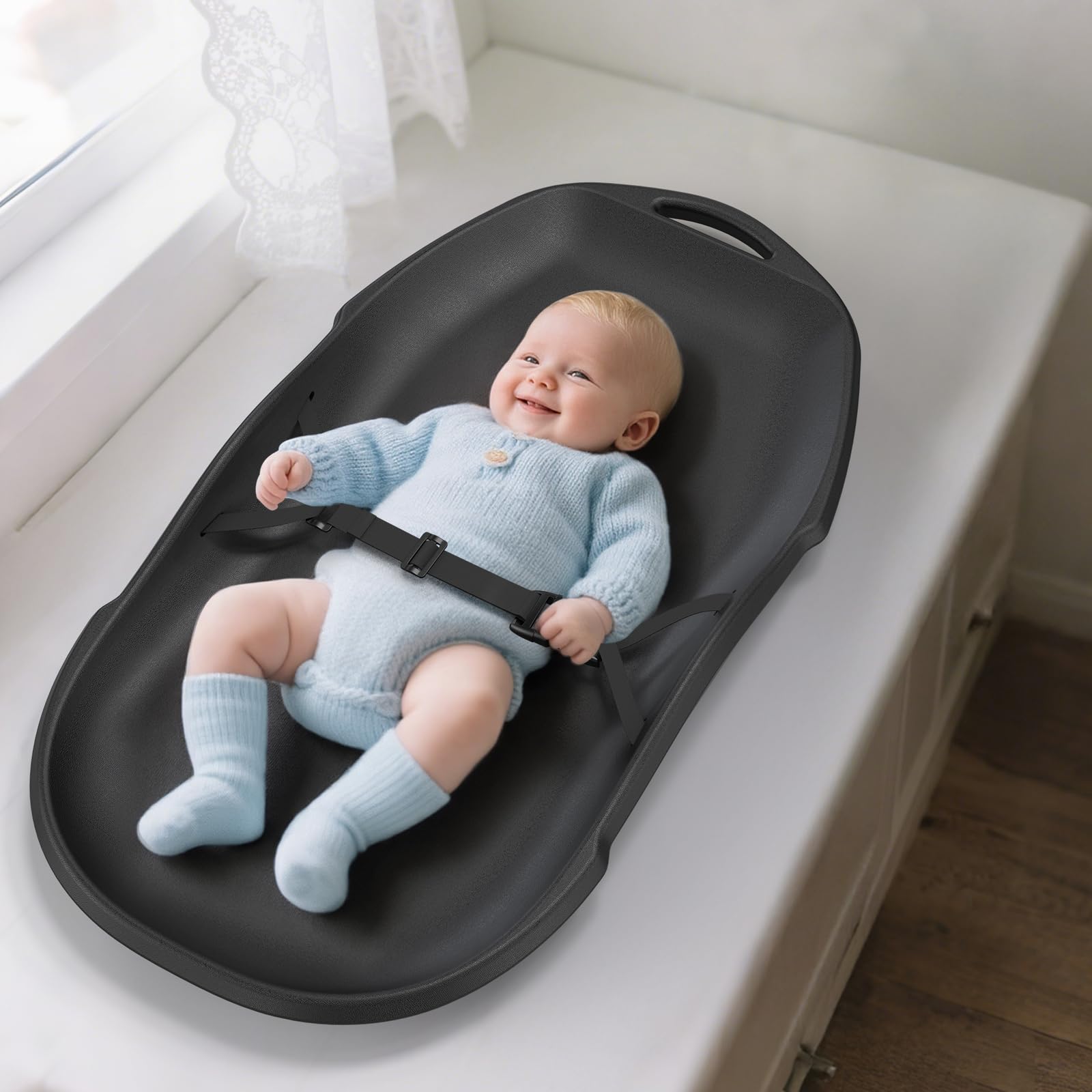 Widitn Baby Changing Pad, Soft & Wipe-Clean Changing Pad with Strap, EVA Waterproof Changing Table Pads for Dresser Top, Non-Sli