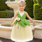 Axaxa Princess Tiana Costume For Girls Princess Tiana Dress Princess And The Frog Costume With Headband 4-7Y