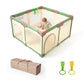 Tinyiota Foldable Baby Playpen, 50x50 Inch Portable Play Yard for Babies and Toddlers with Soft Breathable Mesh, Storage Bag & 2