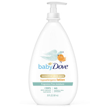 Baby Dove Face And Body Lotion For Sensitive Skin Sensitive Moisture Fragrance-Free Baby Lotion 20 Oz