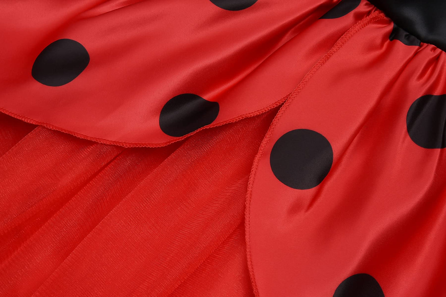Reliparty Sleeveless Ladybird Dress For Girls With Bag For Kids Dress Up Birthday Halloween Christmas,150