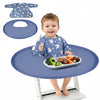 RICHER HOUSE Coverall Baby Feeding Bib, for High Chair Food Catcher, Long Sleeves Eating Bib for Highchair and Table, Detachable