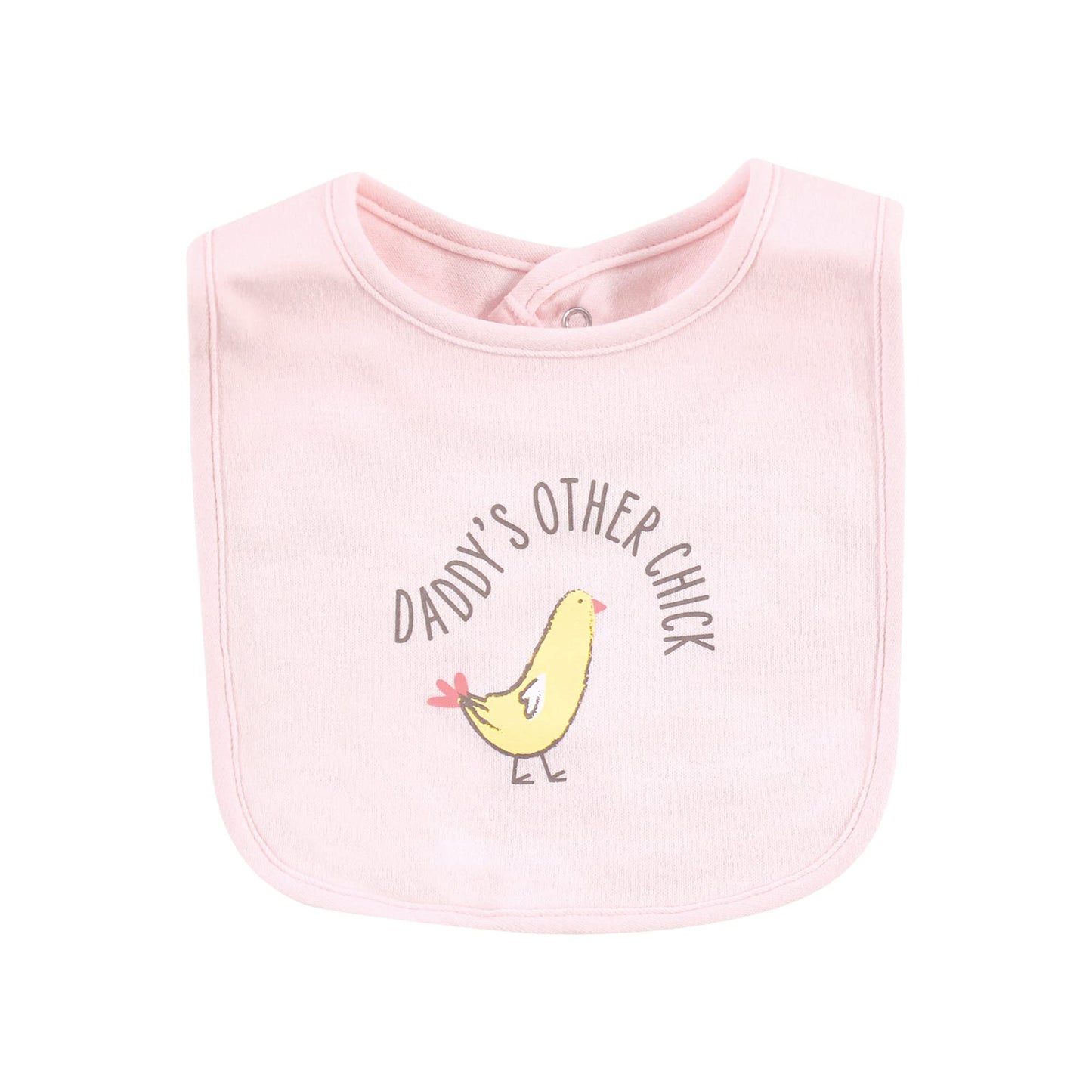 Hudson Baby Unisex Baby Cotton Bibs, Girl Farm Animals, One Size