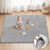 Blissful Diary Ultra Soft Baby Play Mat, 71x59 Extra Large Floor Mat with Removable & Washable Slip-On Cover for Babies and Todd