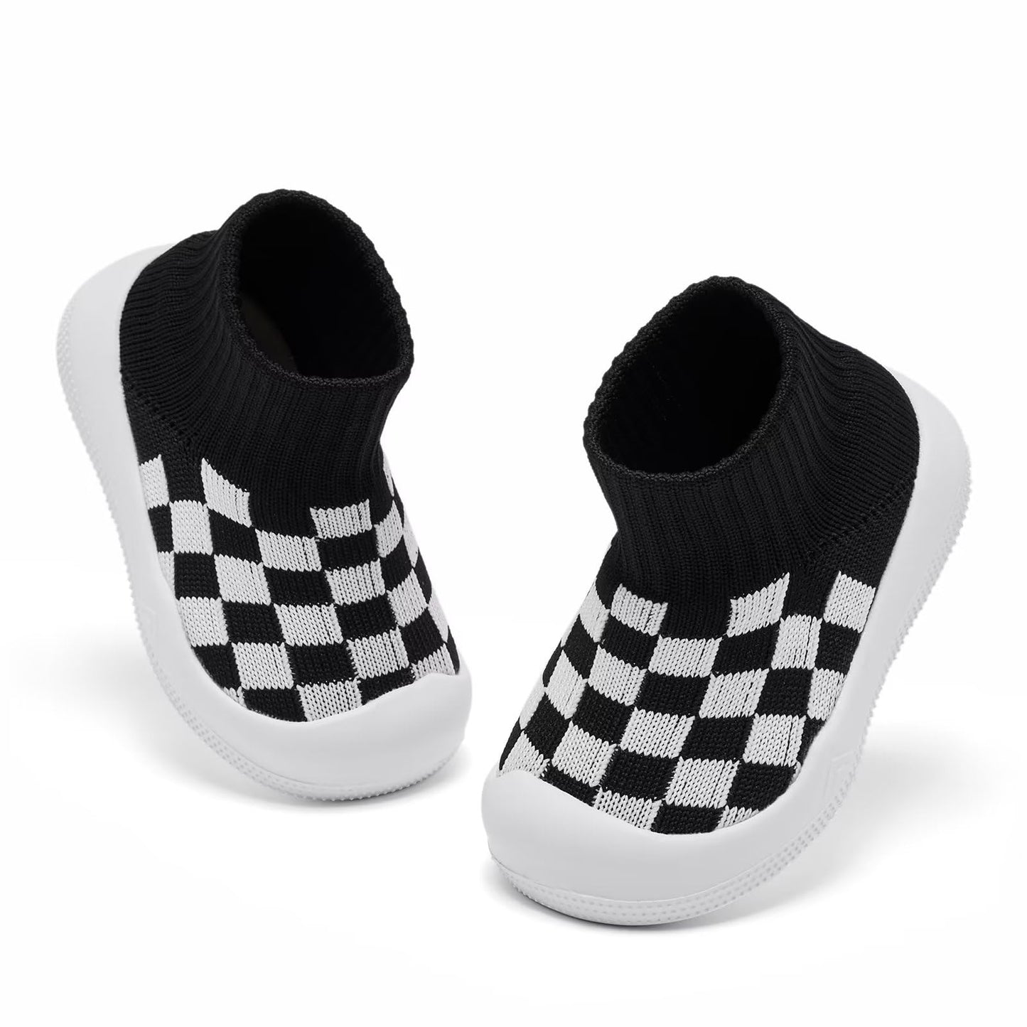 Eashi Toddler Shoes Girls Boys Sock Shoes Toddler Dress Shoes Baby Walking Shoes Slip On Size 9 Black
