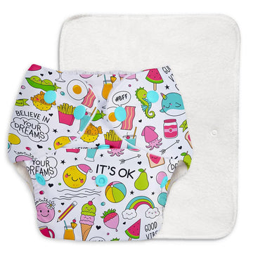 Superbottoms Basic Reusable Cloth Diaper With New Quick Dry Ultrathin Pads | 100% Cloth Freesize, Washable Diapers For Baby 03 