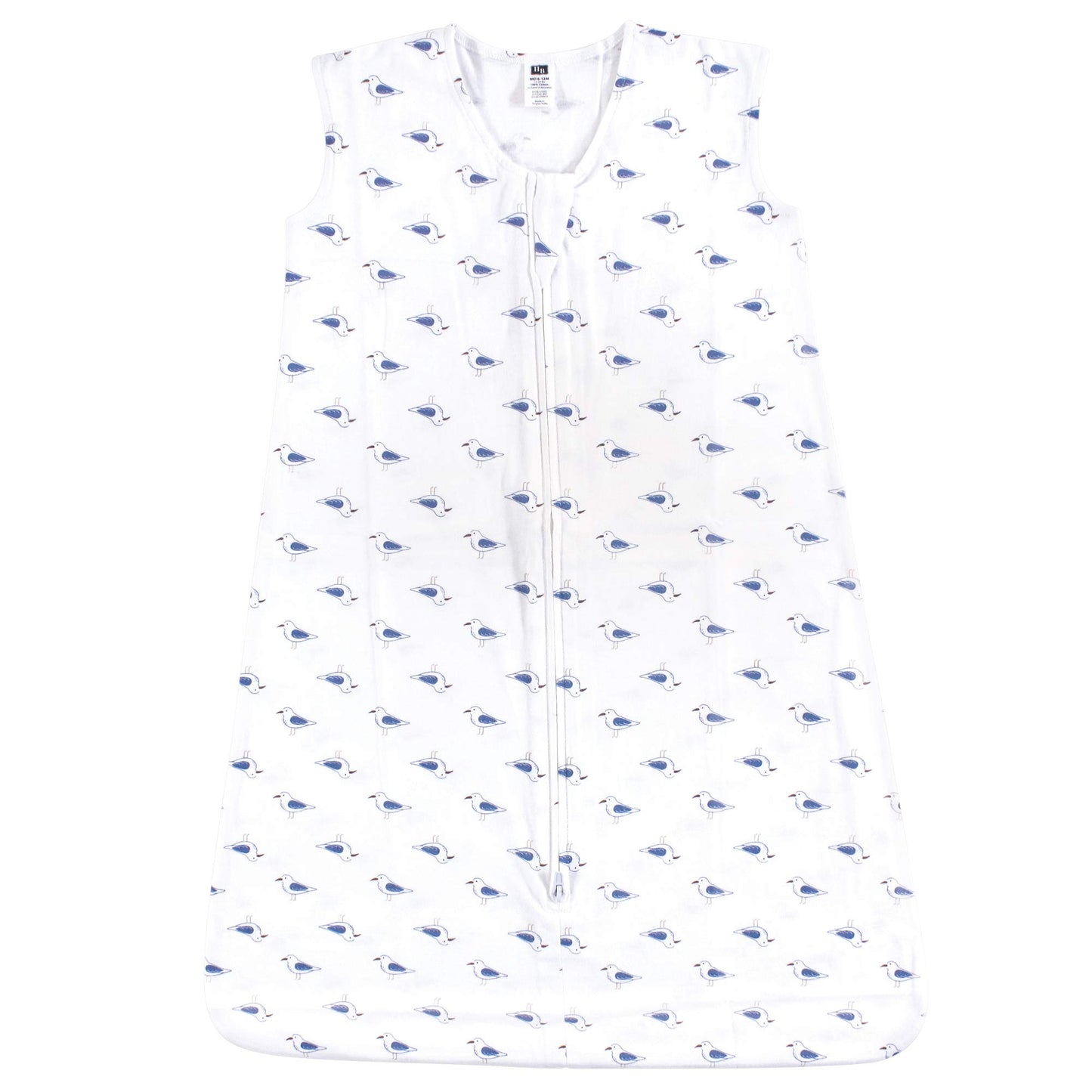 Hudson Baby Unisex Baby Cotton Sleeveless Wearable Sleeping Bag, Sack, Blanket, Seagull, 0-6 Months