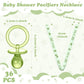 Geiserailie 36 Pcs Baby Shower Pacifiers Necklace Acrylic Pacifiers Necklace Charm Party Favors For Girls Boys Baby Shower Party