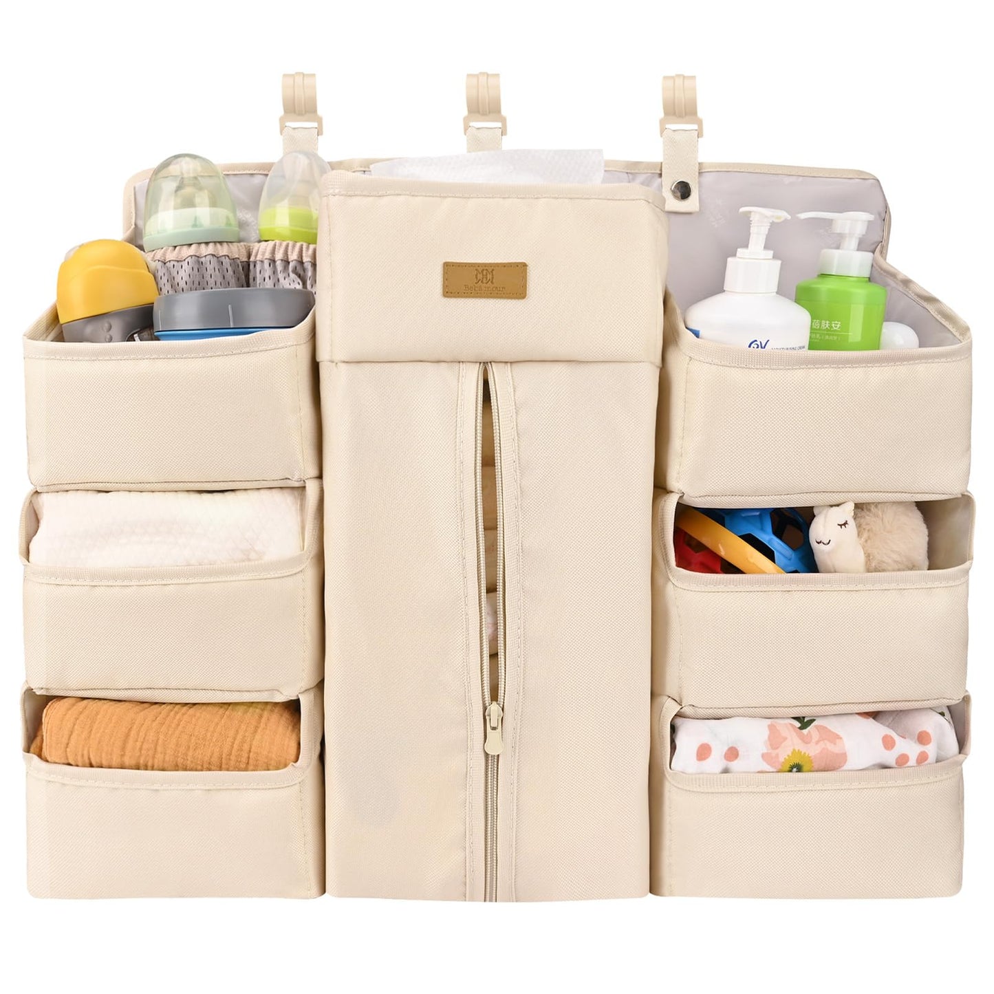 Bebamour Baby Diaper Caddy Organizer for Changing Table and Crib Diaper Stacker Nursery Organizers for Baby Essentials Diaper Or
