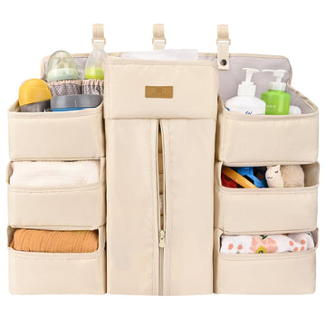 Bebamour Baby Diaper Caddy Organizer for Changing Table and Crib Diaper Stacker Nursery Organizers for Baby Essentials Diaper Or