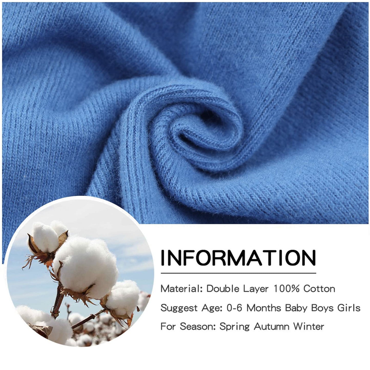 Pesaat Newborn Hospital Hat 0-12Months Preemie Boys Girls Beanie Solid Infant Baby Hats Autumn Winter (4Pack-G, 0-6 Months)