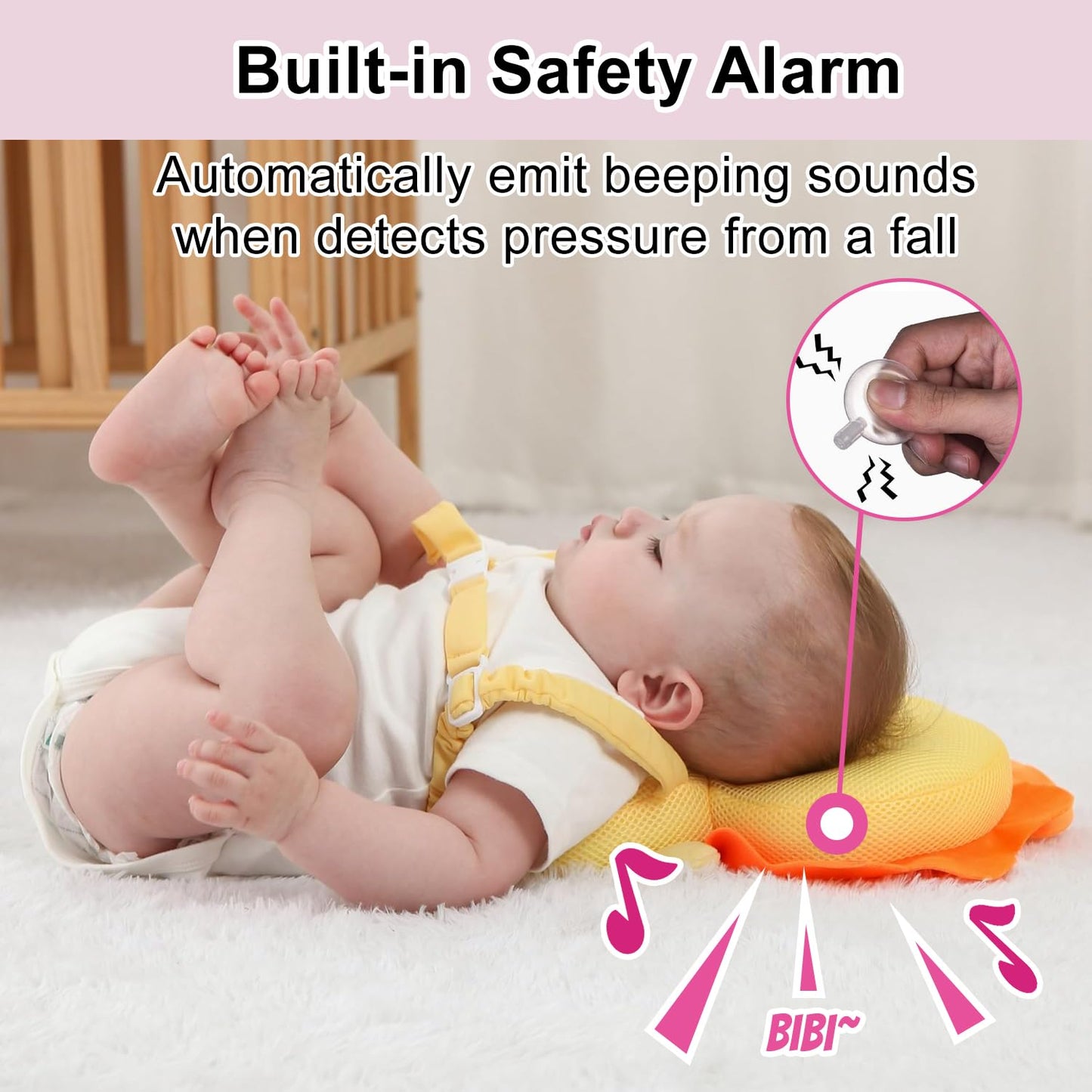 Baby Head Protector Backpack -Baby Safety Products For Baby Toddler Walker, Baby Back Protection For Crawling & Walking,Soft & L