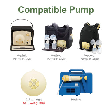 Maymom Myfit Flange Set, Two-Piece Breast Shield (27Mm Large) Connector Valve Membrane Compatible With Medela Breast Pumps (Pump