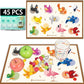 KAshack 45 Pack Sticky Disposable Placemats for Baby & Toddlers,Cute Color Bird Toddler Placemat 12x18 Kids Table Mat for Party,