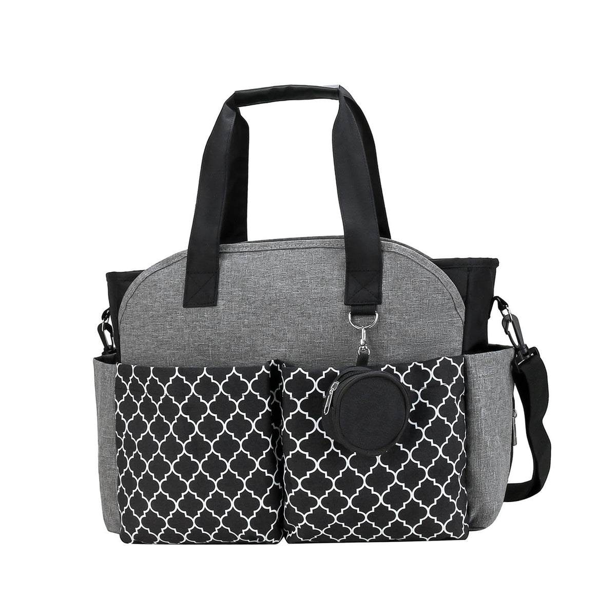 BNF Multifunctional Baby Diaper Mummy Changing Bag Handbag for Diaper Keys Phone Black Gray | Baby | Strollers & Accessories | S