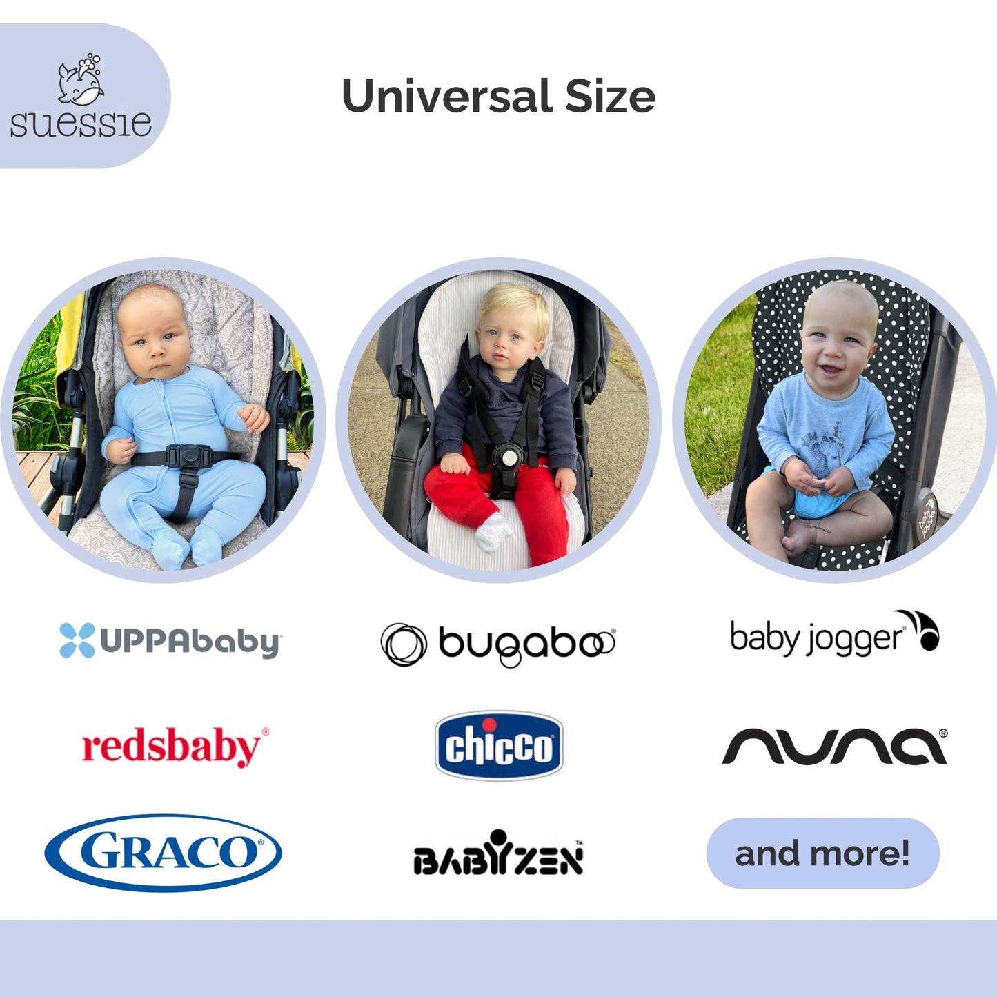 Suessie Stroller Liner - Universal And Reversible Seat Insert, Sand Stripe